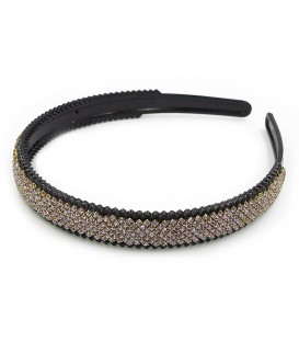 ОБРУЧ ПЛАСТИКОВЫЙ 7 РЯДОВ ПО ВСЕЙ ДЛИНЕ СТРАЗЫ