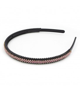 ОБРУЧ ПЛАСТИКОВЫЙ 3 РЯДА ПО ВСЕЙ ДЛИНЕ СТРАЗЫ