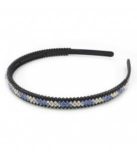 ОБРУЧ ПЛАСТИКОВЫЙ 3 РЯДА ПО ВСЕЙ ДЛИНЕ СТРАЗЫ