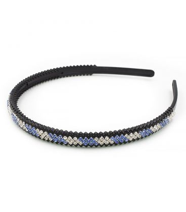 Обруч пластиковий 3 ряди страз по всій довжині