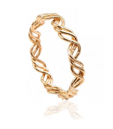 Кільце лимонна позолота Потрійна спіраль