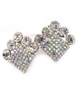 Серьги-гвоздики "Большой ромб в стр."