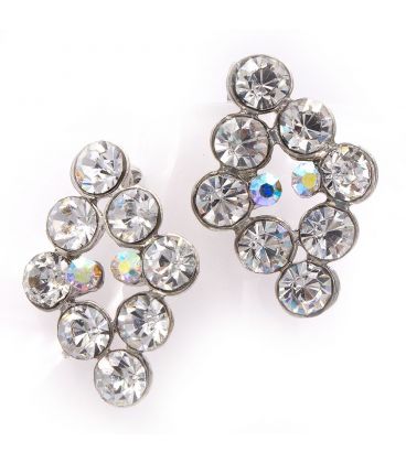 Сережки-гвоздики "Ромб із крупн.стор."