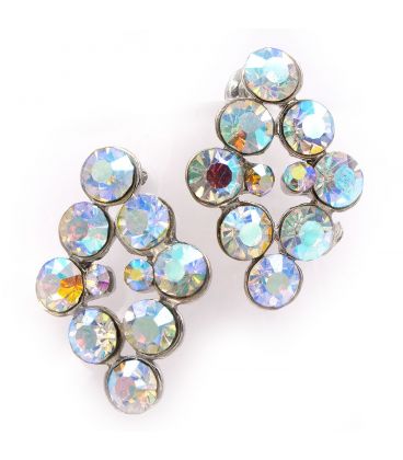 Серьги-гвоздики "Ромб из крупн.стр." 