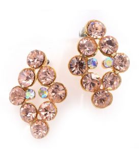 Серьги-гвоздики "Ромб из крупн.стр." 