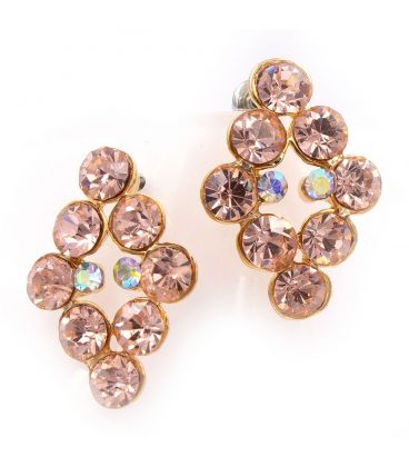 Серьги-гвоздики "Ромб из крупн.стр." 