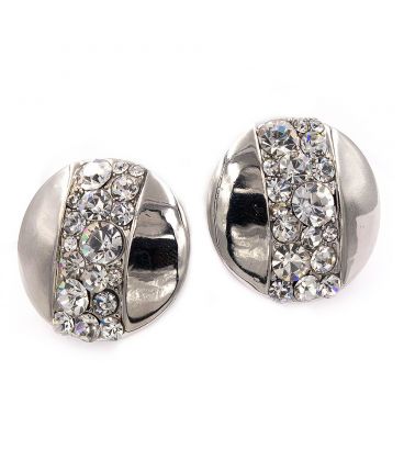 Серьги-гв. "Круг, широкая полоса в стр." 