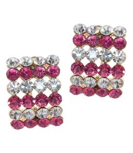 Сережки-гвоздики - метал, стрази