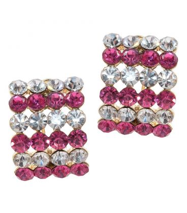 Серьги-гвоздики — металл, стразы