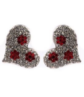 Сережки-гвоздики - метал, стрази