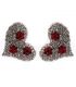 Серьги-гвоздики — металл, стразы