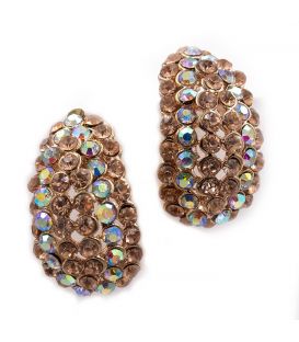 Сережки-гвоздики - метал, стрази