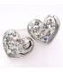Сережки "Серце-контур, усередині стрази"