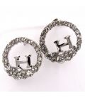 Сережки "Коло зі страз, Н"