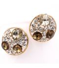 Серьги "Круг с крупными стразами"