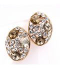 Сережки "Овал з великими стразами"