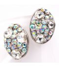 Серьги "Овал с крупными стразами"