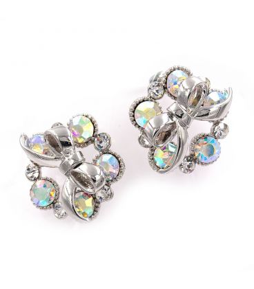 Сережки "Бантик, великі стрази"