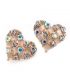 Серьги "Большое сердце из страз" 