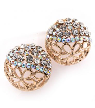 Сережки "Кола, квіти, половина зі стор."