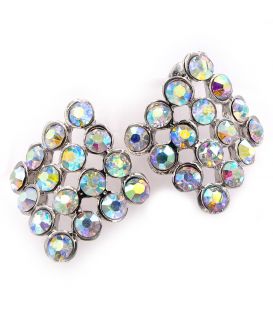 Сережки-гвоздики - метал, стрази