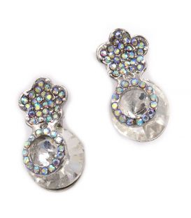 Серьги "Маленький цветочек(стразы, кр.камни) 