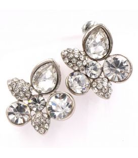Серьги "Маленький цветочек(стразы, кр.камни) 