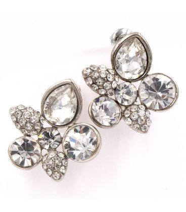 Сережки "Маленька квіточка (стрази, кр. каміння)"