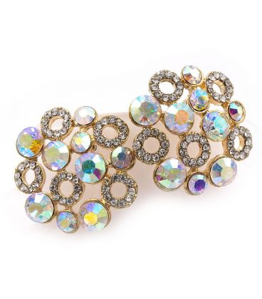 Сережки "Круги, крупн.стрази"