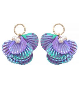 Серьги-гвоздики яркие чешуйки (Ундина) (вис.) 