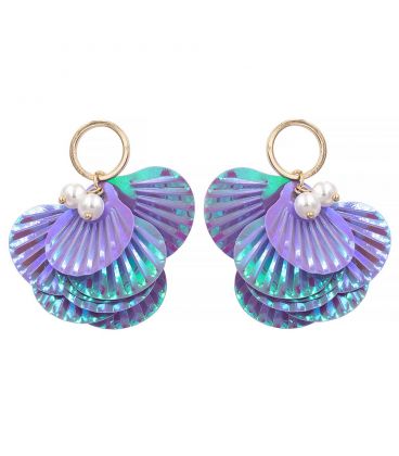 Серьги-гвоздики яркие чешуйки (Ундина) (вис.) 