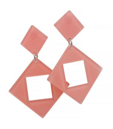Сережки-гвоздики пластикові "Квадрати"