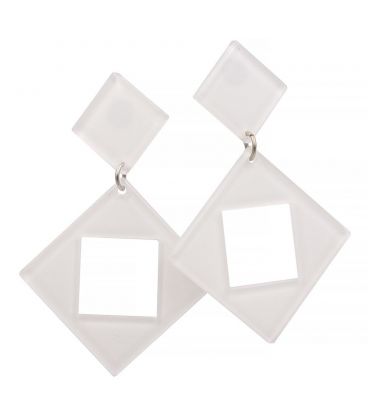 Сережки-гвоздики пластикові "Квадрати"