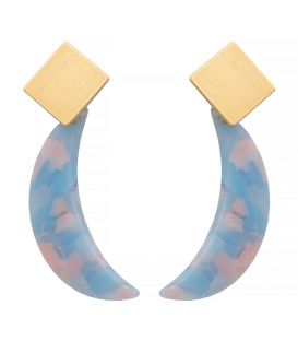 Сережки-гвоздики пластикові Місяць