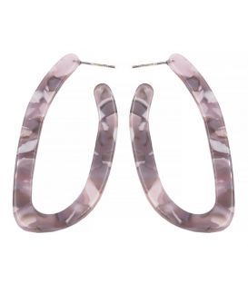 Сережки-гвоздики пластикові Овал (плоскі)