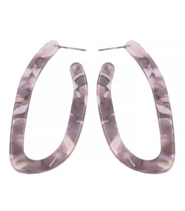 Сережки-гвоздики пластикові Овал (плоскі)