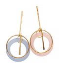 Серьги Круги на палочке 