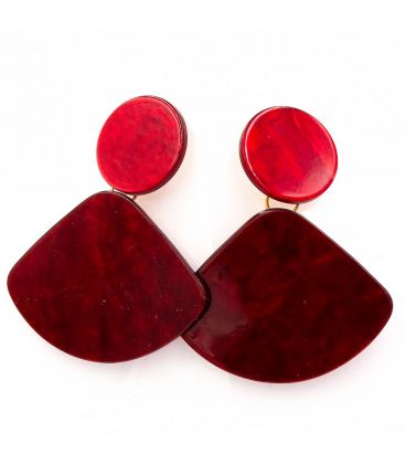 Серьги-гвоздики пластик.+ мет. Треугольник на круге (вис.) 