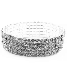 Браслет 5 рядів білі стрази