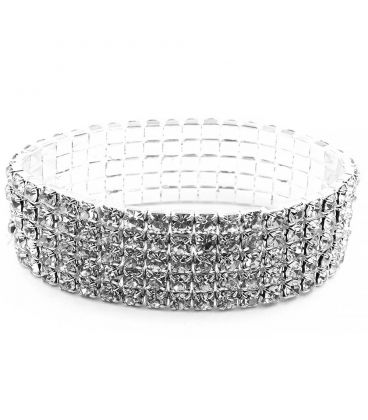 Браслет 5 рядів білі стрази