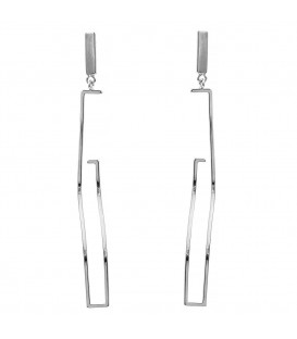 Сережки-гвоздики родій. Металевий G тонка довга