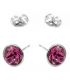 Серьги-гвоздики родий Swarovski Камень 0,7 см (на основании)