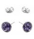 Сережки-гвоздики родій Swarovski Камінь 0,8 см (на підставі)