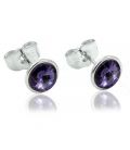 Сережки-гвоздики Swarovski родій