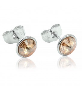 Сережки-гвоздики Swarovski родій
