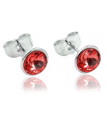Сережки-гвоздики Swarovski родій