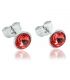 Серьги-гвоздики родий Swarovski Камень 0,6 см (на основании) 