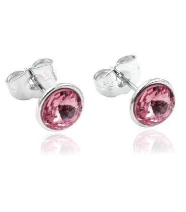 Сережки-гвоздики Swarovski родій