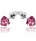 Сережки-гвоздики родій Swarovski Трикутник-камінь гранований