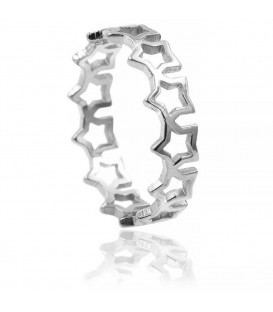Кільце (родій) Зірочки (сталь)